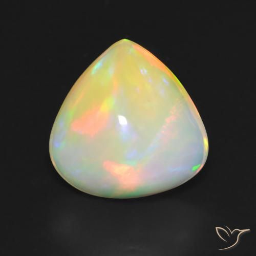 4.44ct Natürlicher Mehrfarbig Opal, Birnenform, Transparent