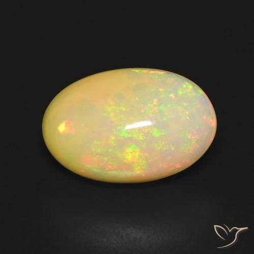 3.41ct Natürlicher Mehrfarbig Opal, Oval, Transparent, Photo A