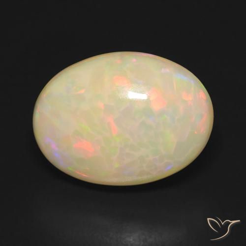 4.38ct Natürlicher Mehrfarbig Opal, Oval, Lichtdurchlässig