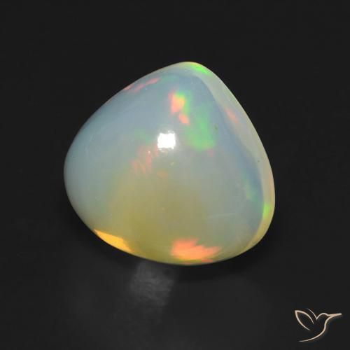 5.38ct Natürlicher Mehrfarbig Opal, Birnenform, Transparent, Photo A