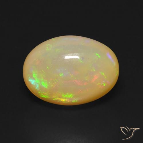 5.16ct Natürlicher Mehrfarbig Opal, Oval, Transparent, Photo A