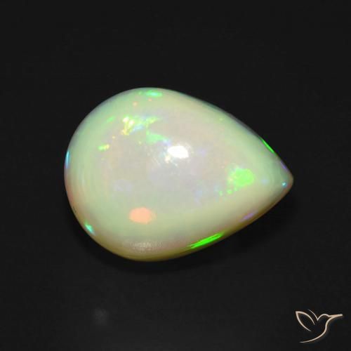 4.81ct Natürlicher Mehrfarbig Opal, Birnenform, Lichtdurchlässig