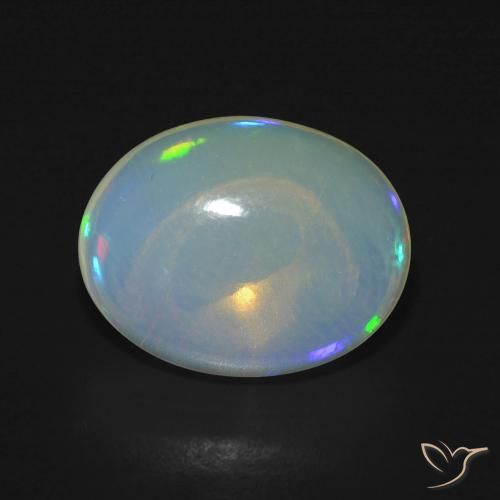 4.24ct Natürlicher Mehrfarbig Opal, Oval, Transparent, Photo A