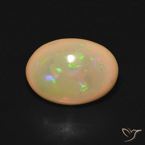 2.58ct Natürlicher Mehrfarbig Opal, Oval, Lichtdurchlässig