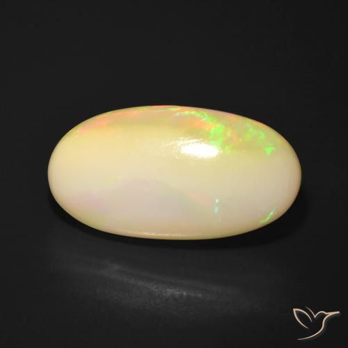 7.25ct Natürlicher Mehrfarbig Opal, Oval, Lichtdurchlässig