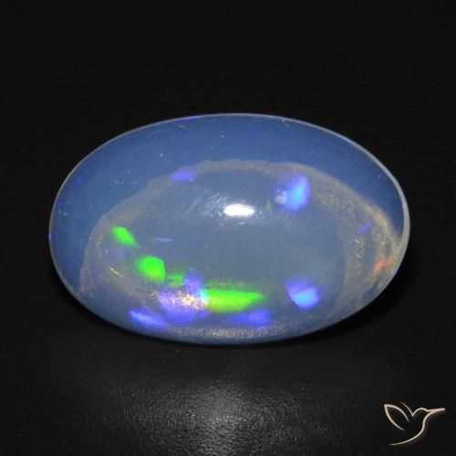 2.54ct Natürlicher Mehrfarbig Opal, Oval, Transparent
