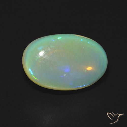 2.95ct Natürlicher Mehrfarbig Opal, Oval, Transparent