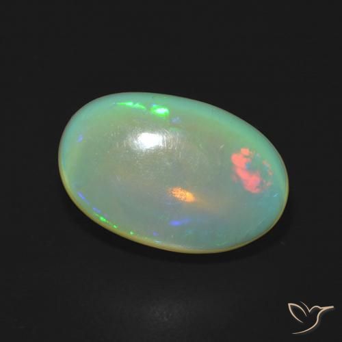 9,17 ctw natürlicher Mehrfarbig Opal, Oval, Transparent
