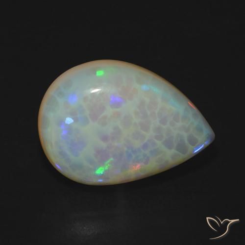 9,17 ctw natürlicher Mehrfarbig Opal, Birnenform, Transparent