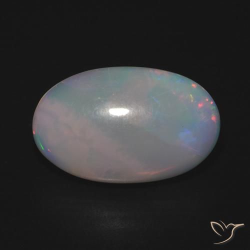3.93ct Natürlicher Mehrfarbig Opal, Oval, Lichtdurchlässig