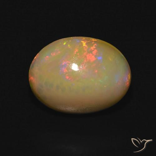 3.96ct Natürlicher Mehrfarbig Opal, Oval, Lichtdurchlässig