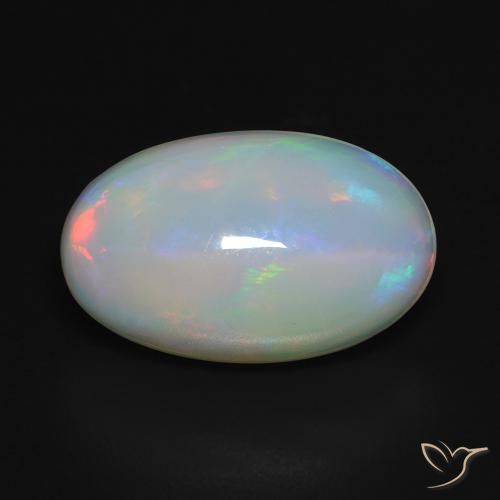 3.02ct Natürlicher Mehrfarbig Opal, Oval, Transparent