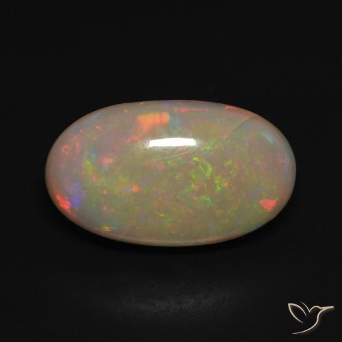 3.28ct Natürlicher Mehrfarbig Opal, Oval, Lichtdurchlässig