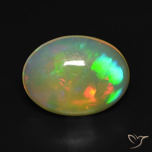 3.07ct Natürlicher Mehrfarbig Opal, Oval, Transparent