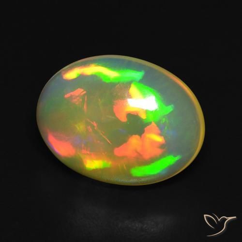 9,17 ctw natürlicher Mehrfarbig Opal, Oval, Transparent