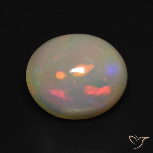 4.97ct Natürlicher Mehrfarbig Opal, Oval, Lichtdurchlässig