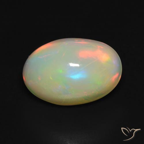 3.67ct Natürlicher Mehrfarbig Opal, Oval, Transparent