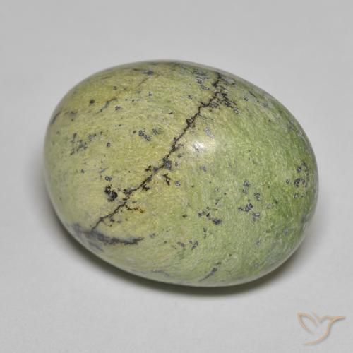 15.66ct Natürlicher Erde Grün Opal, Oval, Lichtundurchlässig