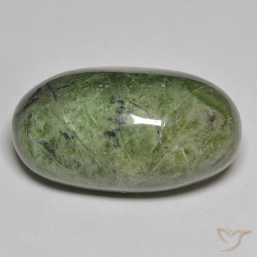 22.64ct Natürlicher Erdiges Grün Opal, Oval, Lichtundurchlässig