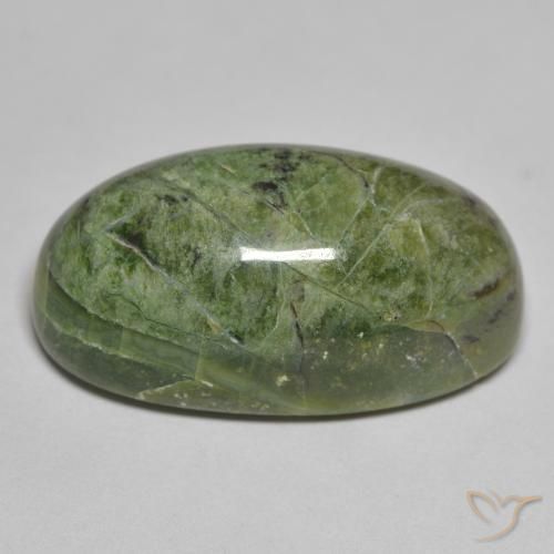 9,17 ctw natürlicher Erdiges Grün Opal, Oval, Lichtundurchlässig