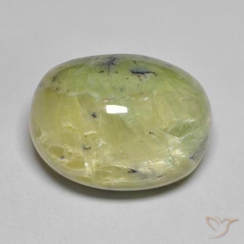 16.50ct Natürlicher gelblich-grün Opal, Oval, Lichtundurchlässig
