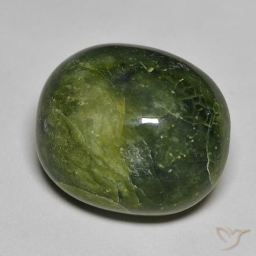 9,17 ctw natürlicher Erdiges Grün Opal, Oval, Lichtundurchlässig