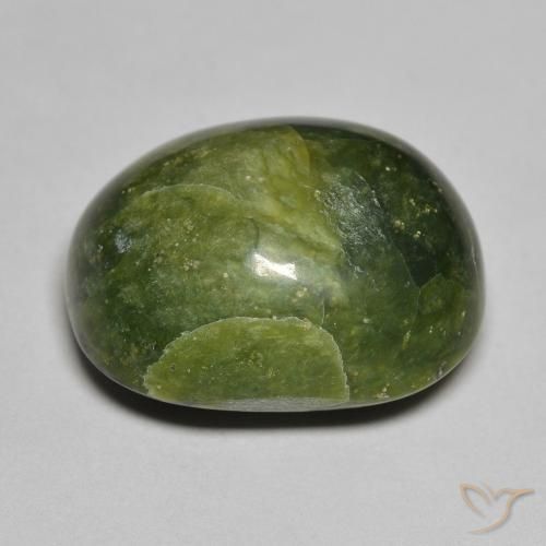 9,17 ctw natürlicher Erdiges Grün Opal, Oval, Lichtundurchlässig