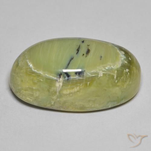 9,17 ctw natürlicher gelblich-grün Opal, Oval, Lichtundurchlässig