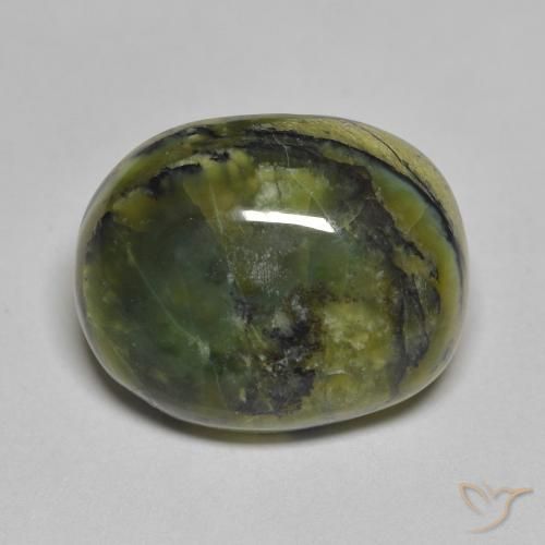 12.72ct Natürlicher Waldgrün Opal, Oval, Lichtundurchlässig
