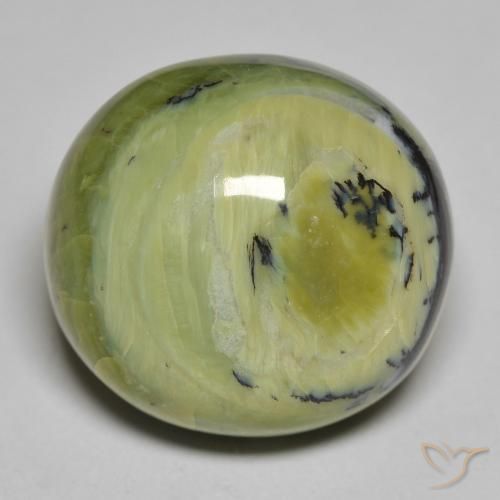 24.39ct Natürlicher Mittelgrün Opal, Oval, Lichtundurchlässig