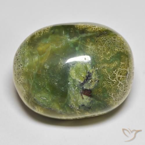 51.20ct Natürlicher Warmes Grün Opal, Oval, Lichtundurchlässig, Photo A
