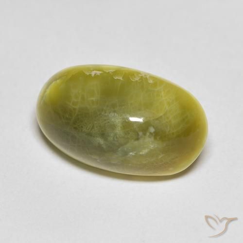 9,17 ctw natürlicher gelblich-grün Opal, Oval, Lichtundurchlässig