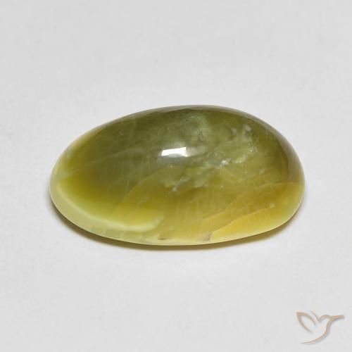 9,17 ctw natürlicher gelblich-grün Opal, Oval, Lichtundurchlässig