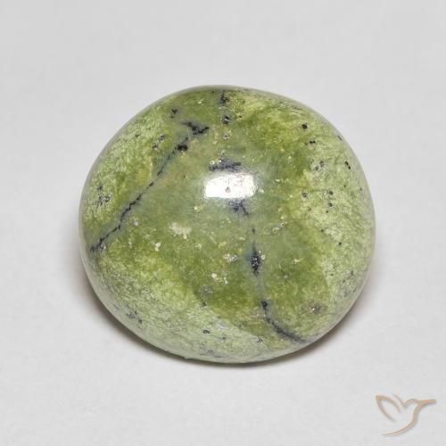 4.64ct Natürlicher gelblich-grün Opal, Oval, Lichtundurchlässig
