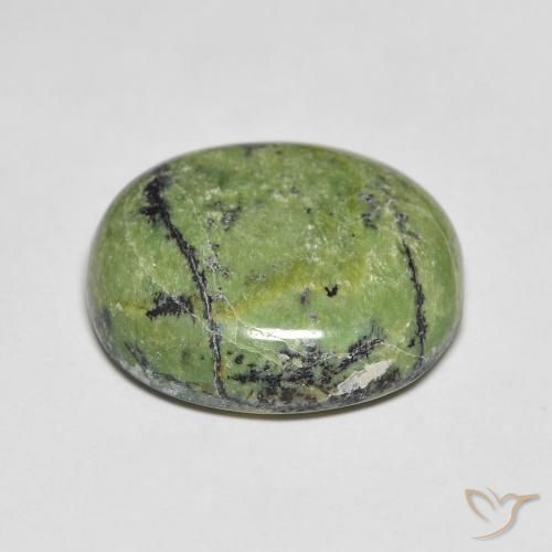 9,17 ctw natürlicher Erde Grün Opal, Oval, Lichtundurchlässig
