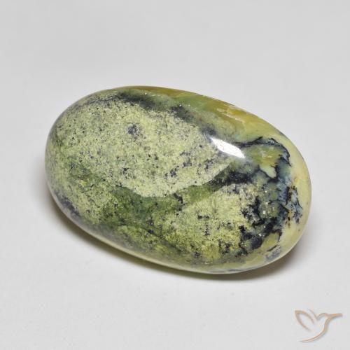 9,17 ctw natürlicher gelblich-grün Opal, Oval, Lichtundurchlässig