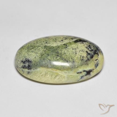 9,17 ctw natürlicher gelblich-grün Opal, Oval, Lichtundurchlässig