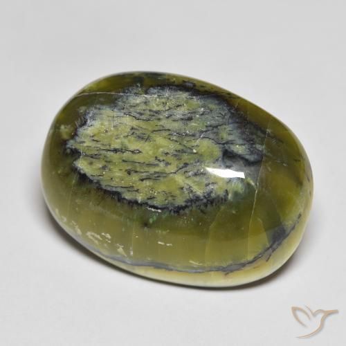 9,17 ctw natürlicher Warmes Grün Opal, Oval, Lichtundurchlässig