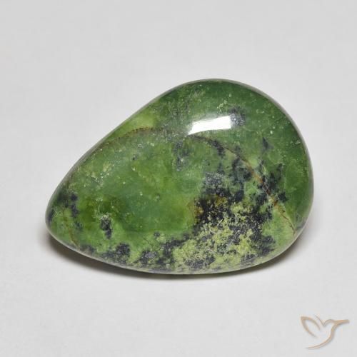 8.62ct Natürlicher Mittelgrün Opal, Birnenform, Lichtundurchlässig
