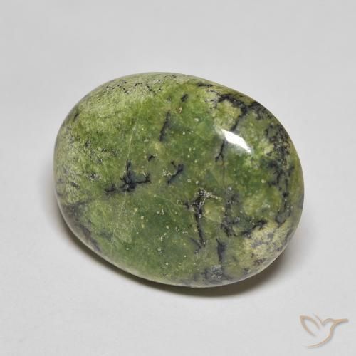 9,17 ctw natürlicher gelblich-grün Opal, Oval, Lichtundurchlässig