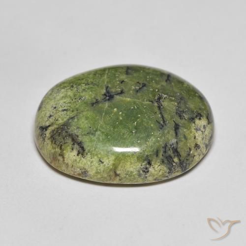 9,17 ctw natürlicher gelblich-grün Opal, Oval, Lichtundurchlässig