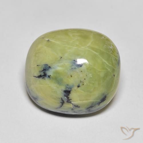 14.28ct Natürlicher gelblich-grün Opal, Oval, Lichtundurchlässig