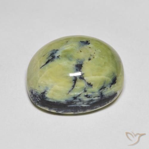 9,17 ctw natürlicher gelblich-grün Opal, Oval, Lichtundurchlässig