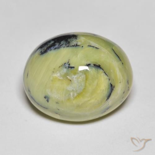 14.17ct Natürlicher hellgrün Opal, Oval, Lichtundurchlässig, Photo A