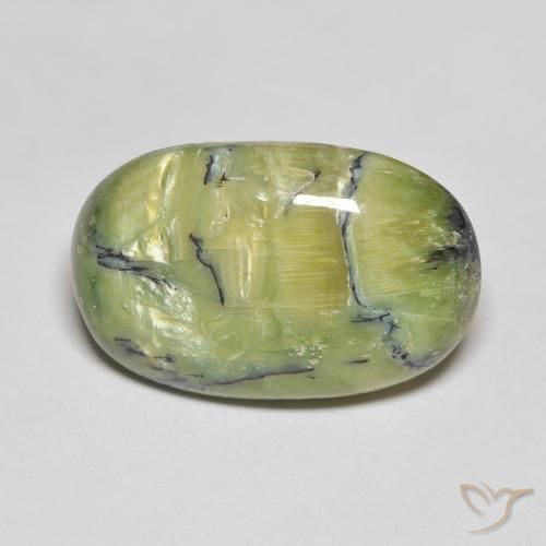 10.83ct Natürlicher Warmes Grün Opal, Oval, Lichtundurchlässig