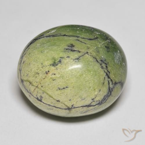 18.90ct Natürlicher Mittelgrün Opal, Oval, Lichtundurchlässig