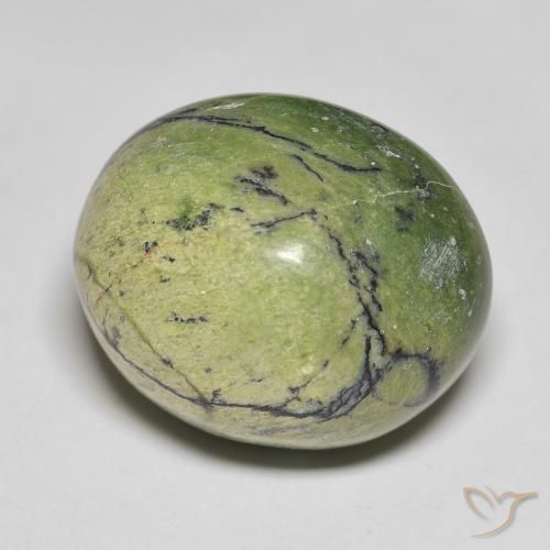 9,17 ctw natürlicher Mittelgrün Opal, Oval, Lichtundurchlässig