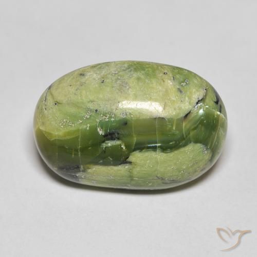 8.21ct Natürlicher Mittelgrün Opal, Oval, Lichtundurchlässig