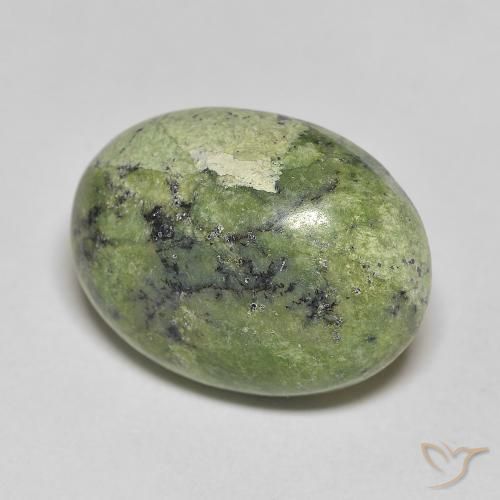 9,17 ctw natürlicher gelblich-grün Opal, Oval, Lichtundurchlässig