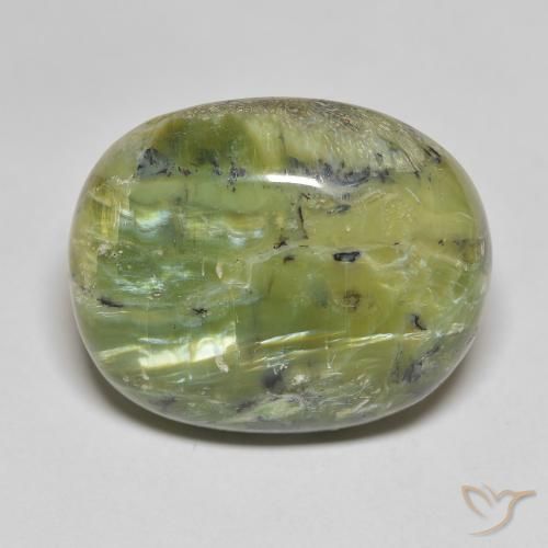 25.34ct Natürlicher Mittelgrün Opal, Kissen, Lichtundurchlässig